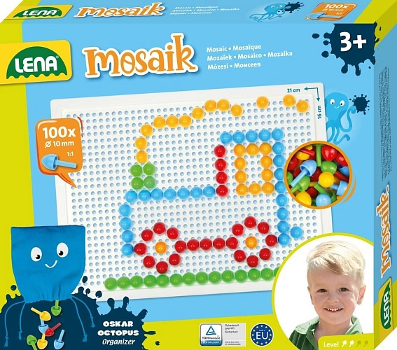 Mozaika malá, 10mm barevná hladká