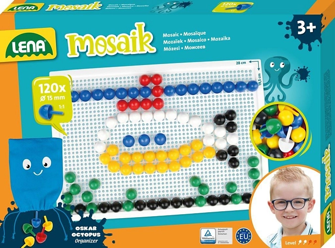 Mozaika velká,15 mm barevná hladká