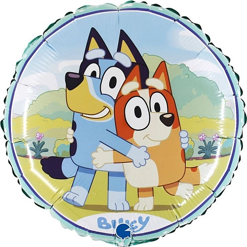 Fóliový balonek Bluey a Bingo - kulatý - 46 cm