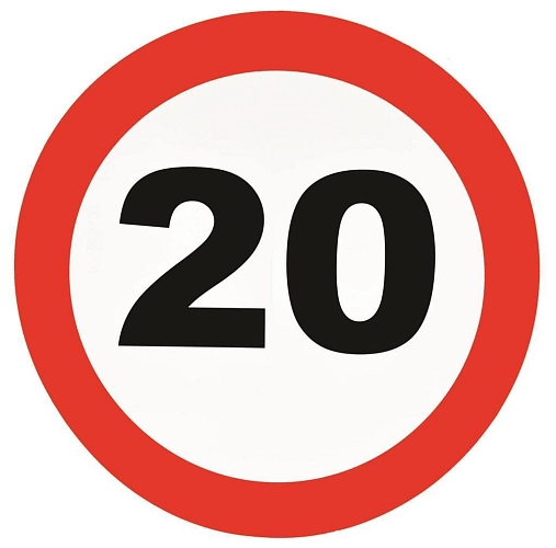 Dekorace dopravní značka 20 - 50 cm