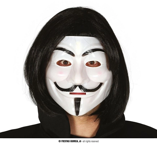 Plastová maska ANONYMOUS - VENDETA - Halloween