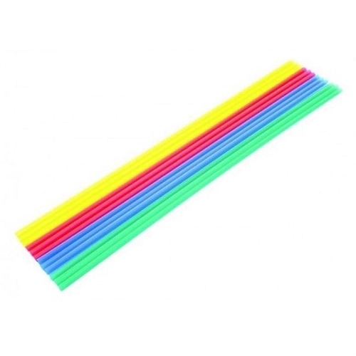 Plastová brčka - slámky MAXI BAREVNÝ MIX 6,5 x 750 mm - 100 ks