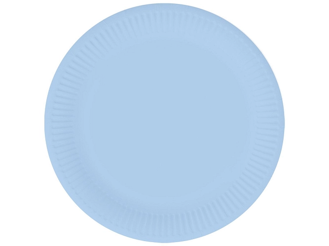 Talíře světle modré - Gender reveal - narození kluka - 18 cm - 6 ks