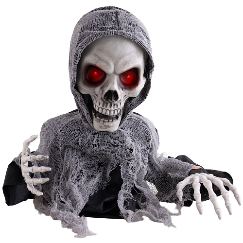 Dekorace Zombie - pohyblivá se zvukem a světlem - Halloween