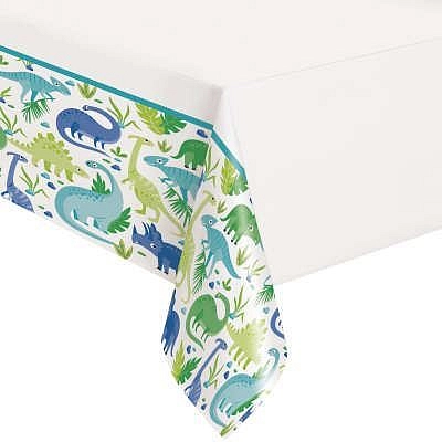 Plastový ubrus DINOSAURUS - zeleno modrý - 137 x 213 cm