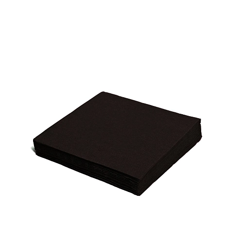 Ubrousky 33x33 cm černé - 50 ks dvouvrstvé PARTY