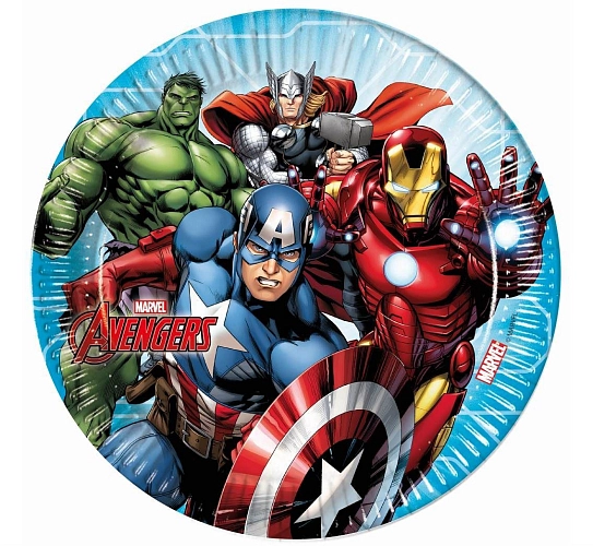 Papírové talíře AVENGERS, 23 cm, 8 ks