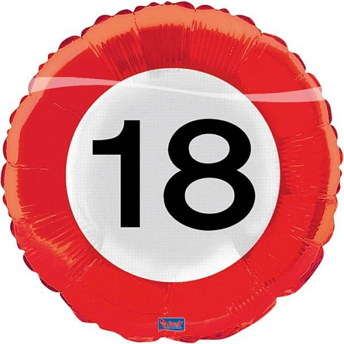 Balón foliový dopravní značka 18 let , 43cm