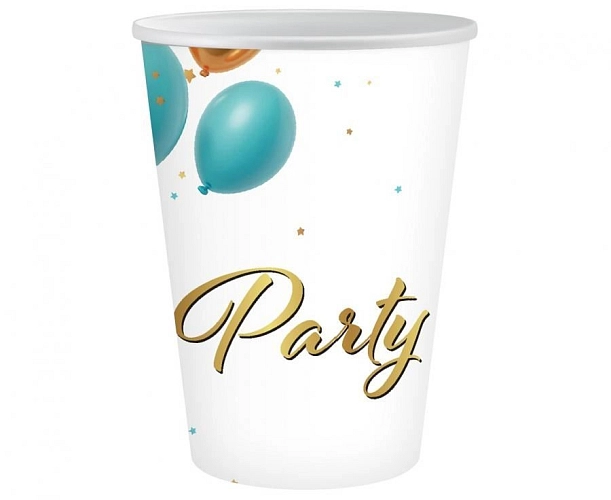 Papírové kelímky PÁRTY - narozeniny - 250 ml - 6 ks