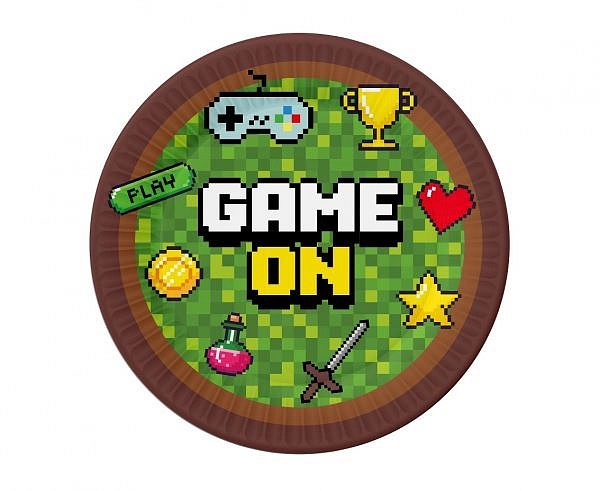 Papírové talíře Pixel - Minecraft 18cm - 6ks