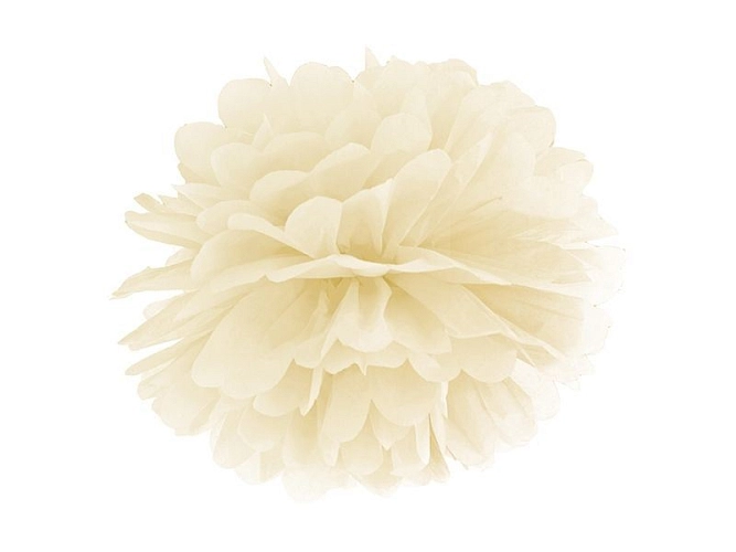 PAPÍROVÝ POMPOM 35cm - KRÉMOVÁ