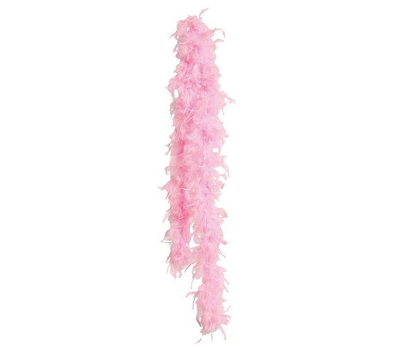 Boa světle růžové s peřím - Charlestone - 180 cm