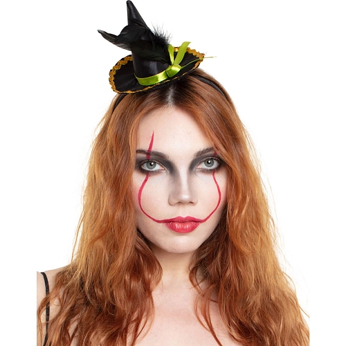 Čarodějnický klobouk na čelence - čarodějnice - Halloween