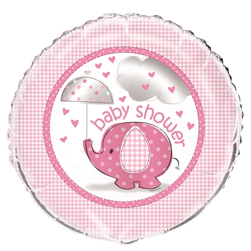 Balón foliový - Baby shower - Těhotenský večírek - Holka / Girl 45 cm