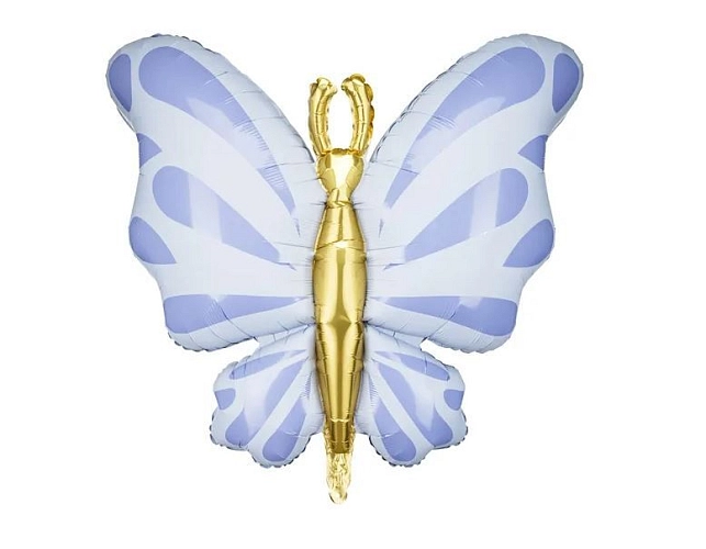 Fóliový balónek Motýl - modrý - lila - 90 cm