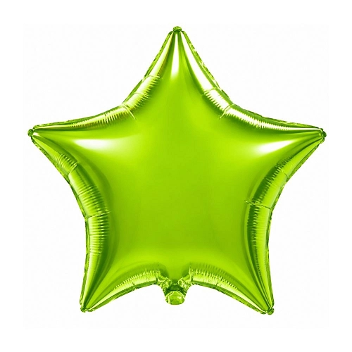 Balón foliový 45 cm  Hvězda zelená limetka
