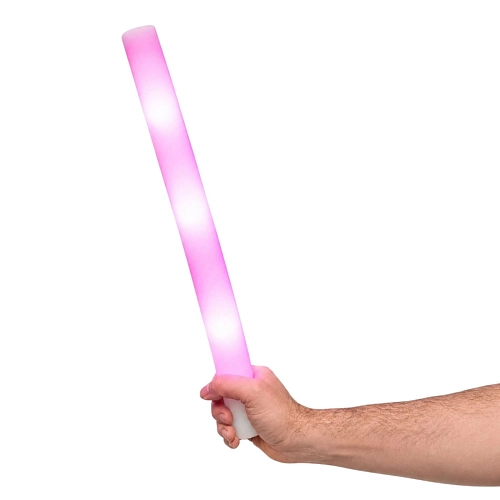 Párty LED pěnová tyč se světlem - růžová - 47 cm