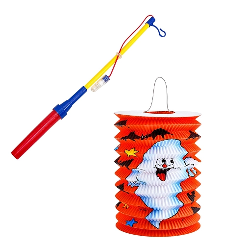 Lampion s duchem a svítící hůlkou