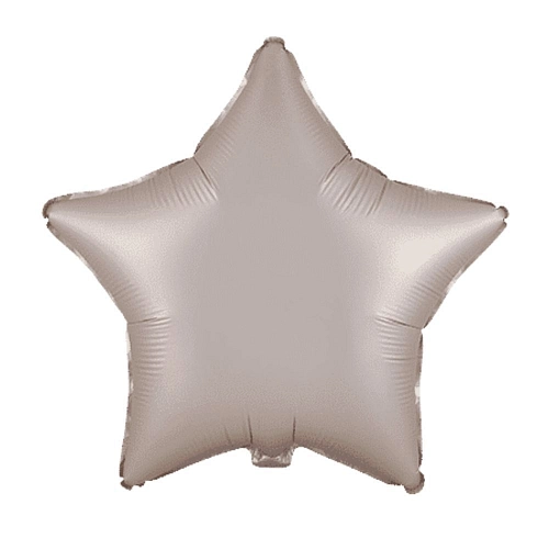 Fóliový balón - hvězda šampaň - champagne - 45 cm