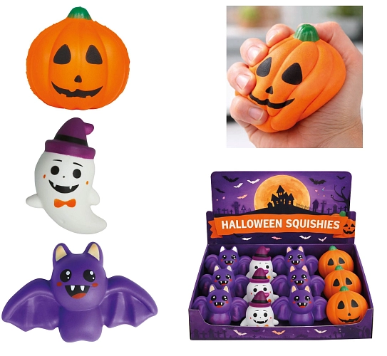 Mačkací figurka - Squishies - mix -  žertovinka - Halloween - 1 ks