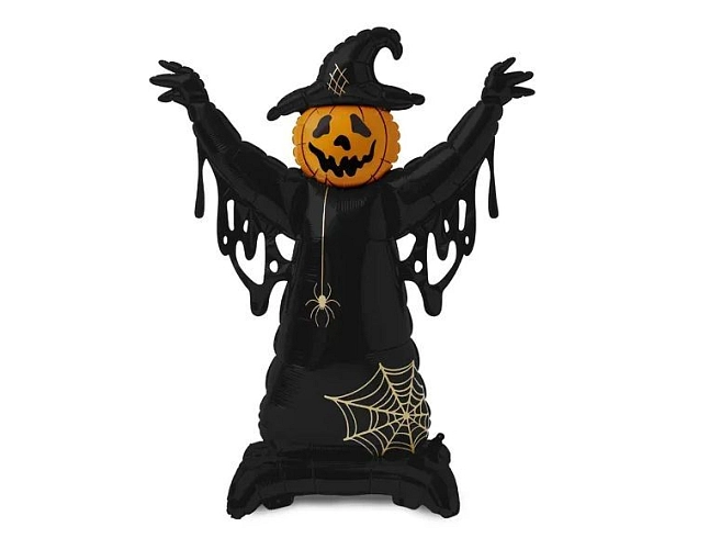 Balón fóliový strašák s dýní na podstavci - pumpkin - Halloween - 152 cm