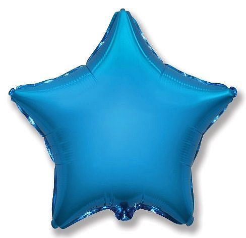 Balón foliový 45 cm  Hvězda modrá