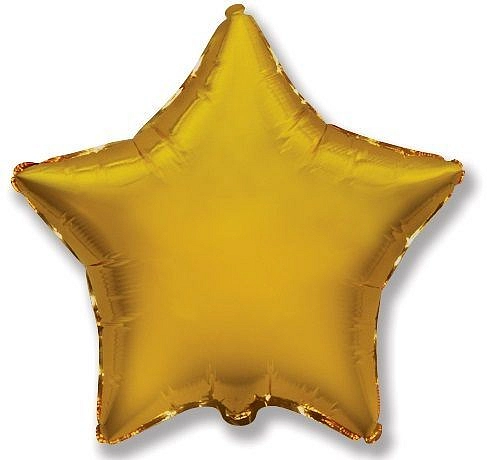 Balón foliový 45 cm  Hvězda zlatá