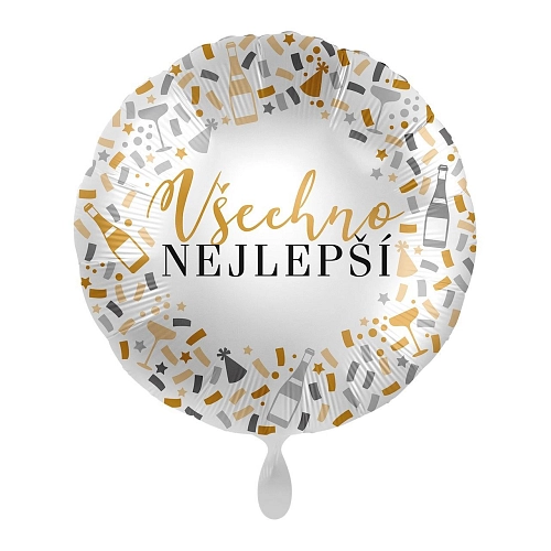 Balón foliový Všechno nejlepší - 43 cm