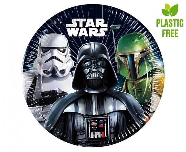 Papírové talíře Star Wars Galaxy - Hvězdné války -  20 cm - 8 ks