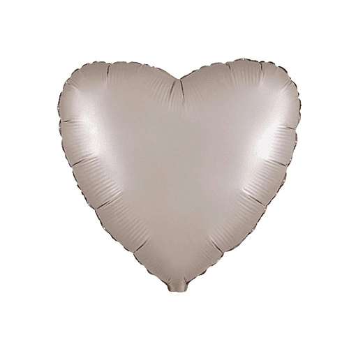 Fóliový balón - srdce šampaň - champagne - 45 cm