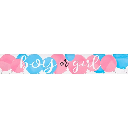 Banner Boy or Girl - girlanda - Gender reveal - 9 x 274 cm