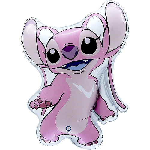 Balón fóliový ANGEL růžový - Stitch - 74 cm