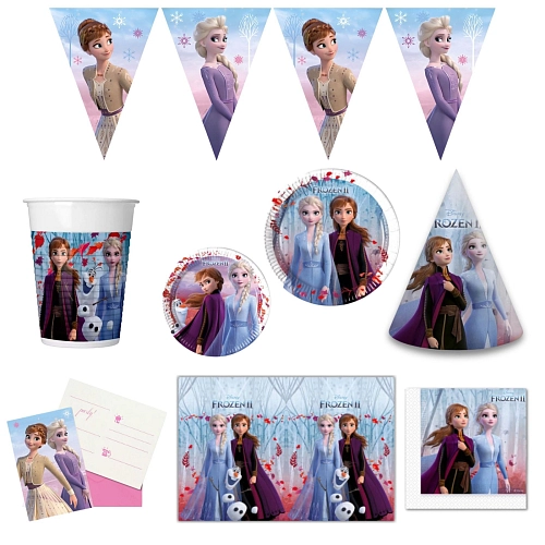 Dětská narozeninová sada Ledové království - Frozen - 12 osob, 78 ks