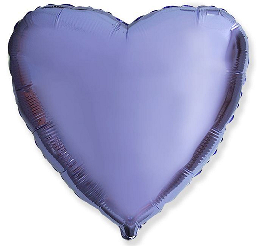 Balón foliový 45 cm  Srdce LILA - Valentýn / Svatba