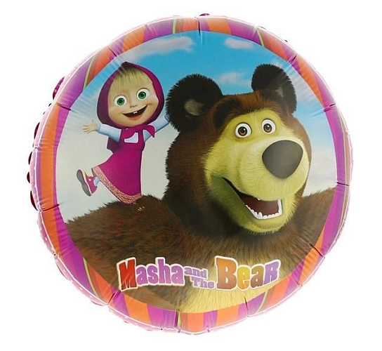 Balón foliový 45 cm  MÁŠA a MEDVĚD