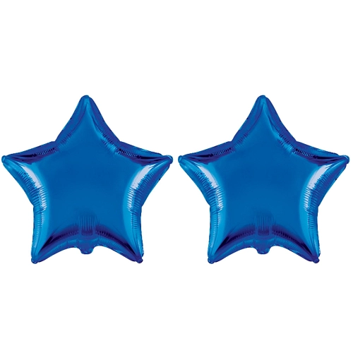 Balón foliový 45 cm  Hvězda modrá - 2 ks