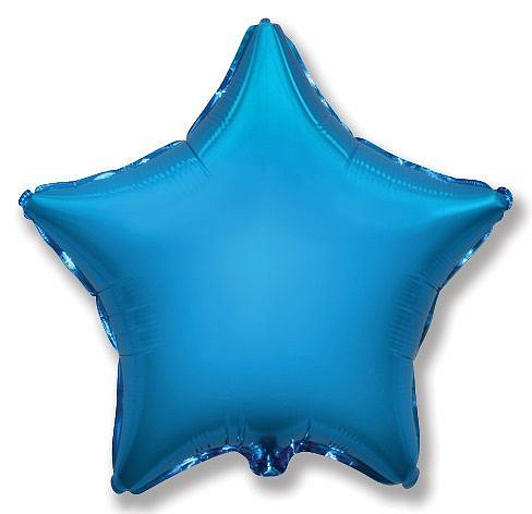 Balón foliový 45 cm  Hvězda modrá