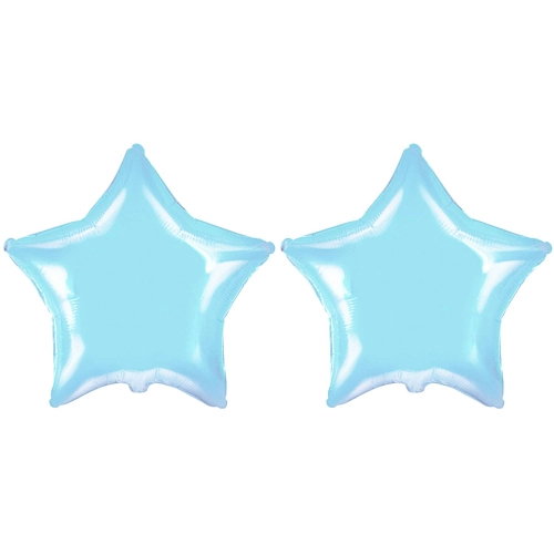 Balón foliový 45 cm  Hvězda světle modrá - 2 ks