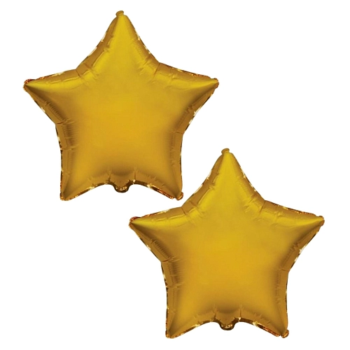 Balón foliový 45 cm  Hvězda zlatá - 2 ks