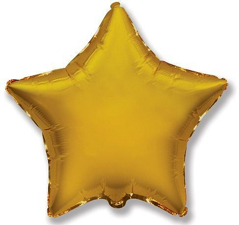 Balón foliový 45 cm  Hvězda zlatá