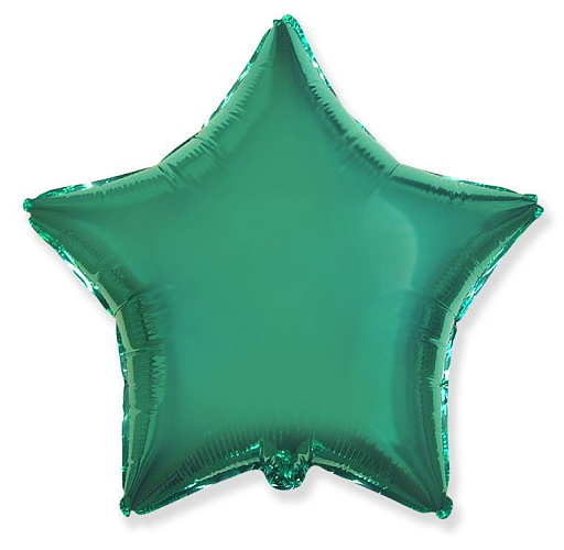 Balón foliový 45 cm  Hvězda zelená TYRKYSOVÁ