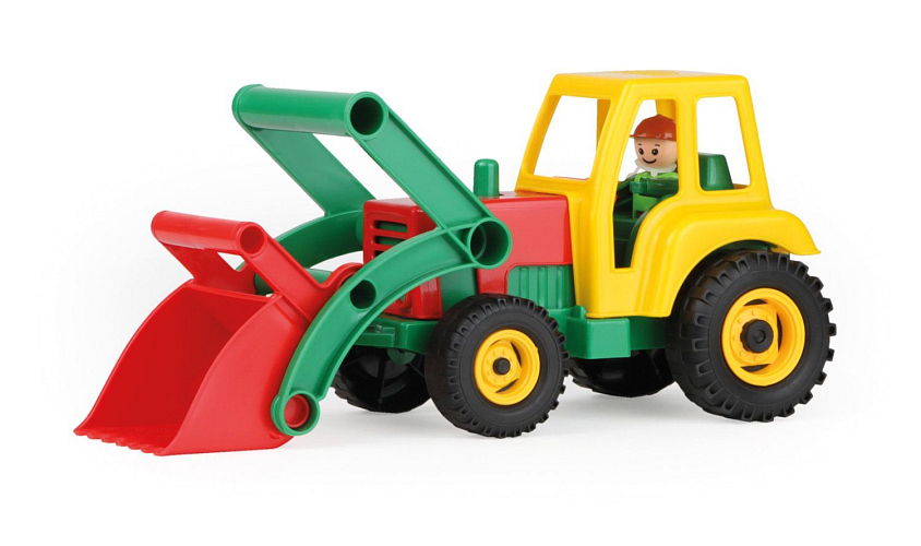 aktivní traktor se lžící