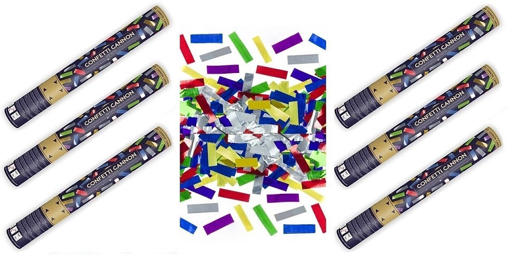 SADA Konfety 40cm  metalické barevné mix 6 ks