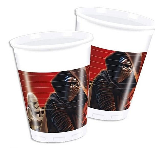 Kelímky plastové STAR WARS - Hvězdné Války - The Force Awaknes - 200 ml -  8 ks