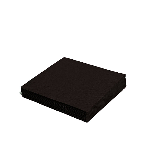 Ubrousky 33x33 cm černé - 50 ks dvouvrstvé PARTY