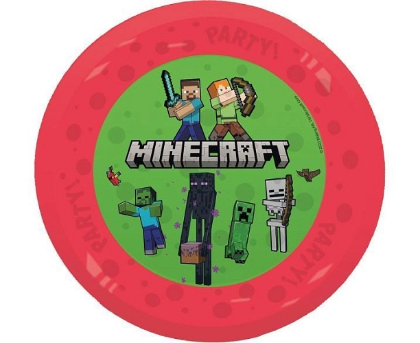 Plastový talíř Pixel - Minecraft - 21 cm - 1 ks