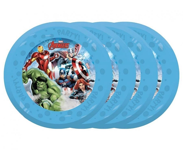 Plastové talíře AVENGERS - 21 cm - 4 ks