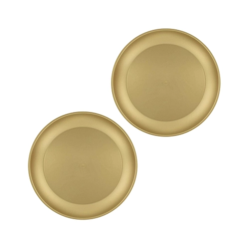 Plastový talíř zlatý - Silvestr - 21 cm - 2 ks