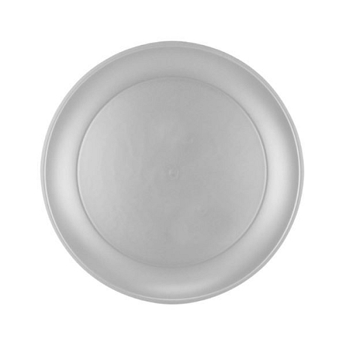 Plastový talíř stříbrný - Silvestr - 21 cm - 1 ks
