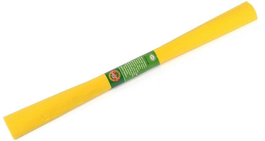 KREPOVÝ PAPÍR ŽLUTÝ  200 x 50 cm